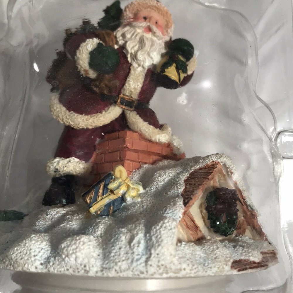 Candle Jar Cover Decorative Holiday Time Santa Cla